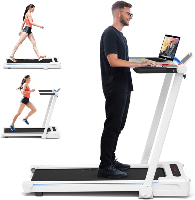 Load image into Gallery viewer, Goplus 3 in 1 Under Desk Treadmill Walking Pad with Removable Desktop
