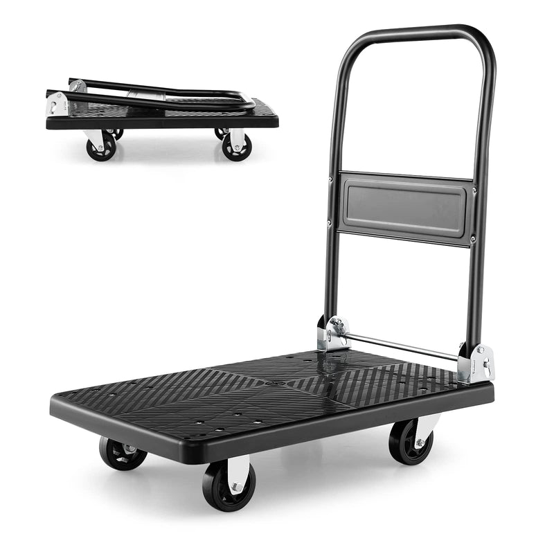 Load image into Gallery viewer, Goplus Folding Push Cart Dolly, Moving Platform Hand Truck, 440 LBS Max Load (28&quot; x 19&quot;)
