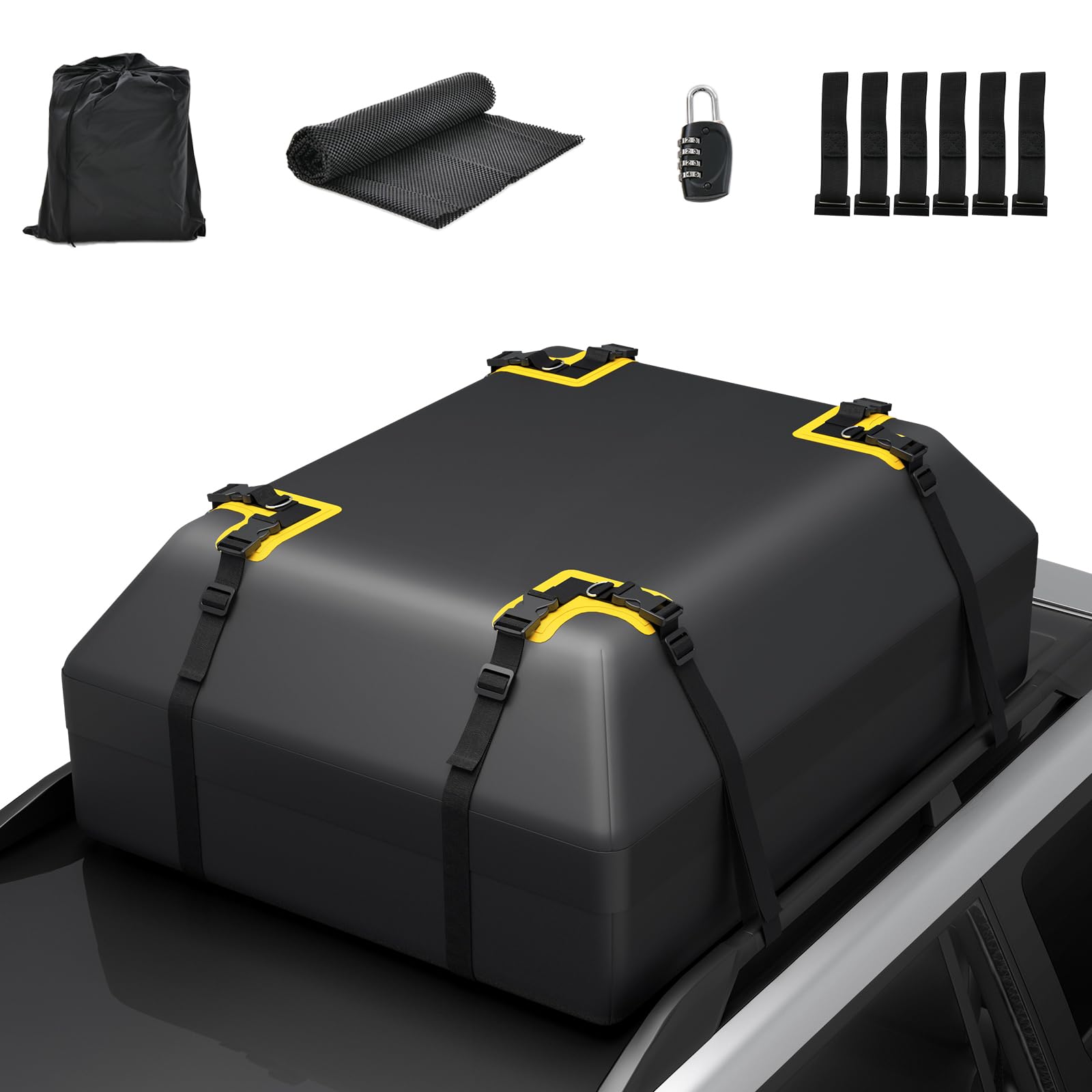 Goplus car roof rack, luggage rack made of iron, universal, 120 x 98 x 16.5  cm