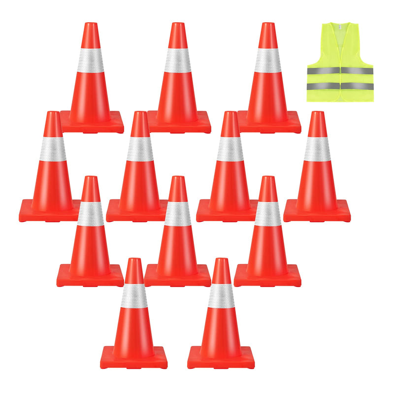 Load image into Gallery viewer, Goplus 12 Pack PVC Traffic Cones

