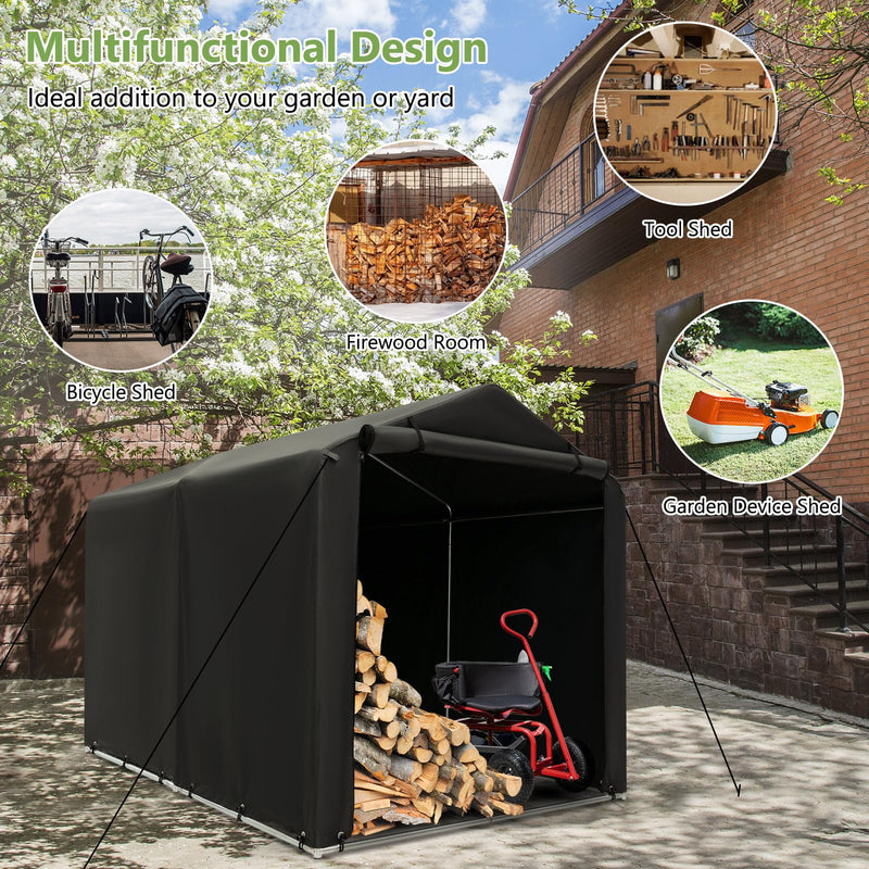 Load image into Gallery viewer, Goplus Portable Shed, 5.2 x 5.4FT Outdoor Storage Shelter
