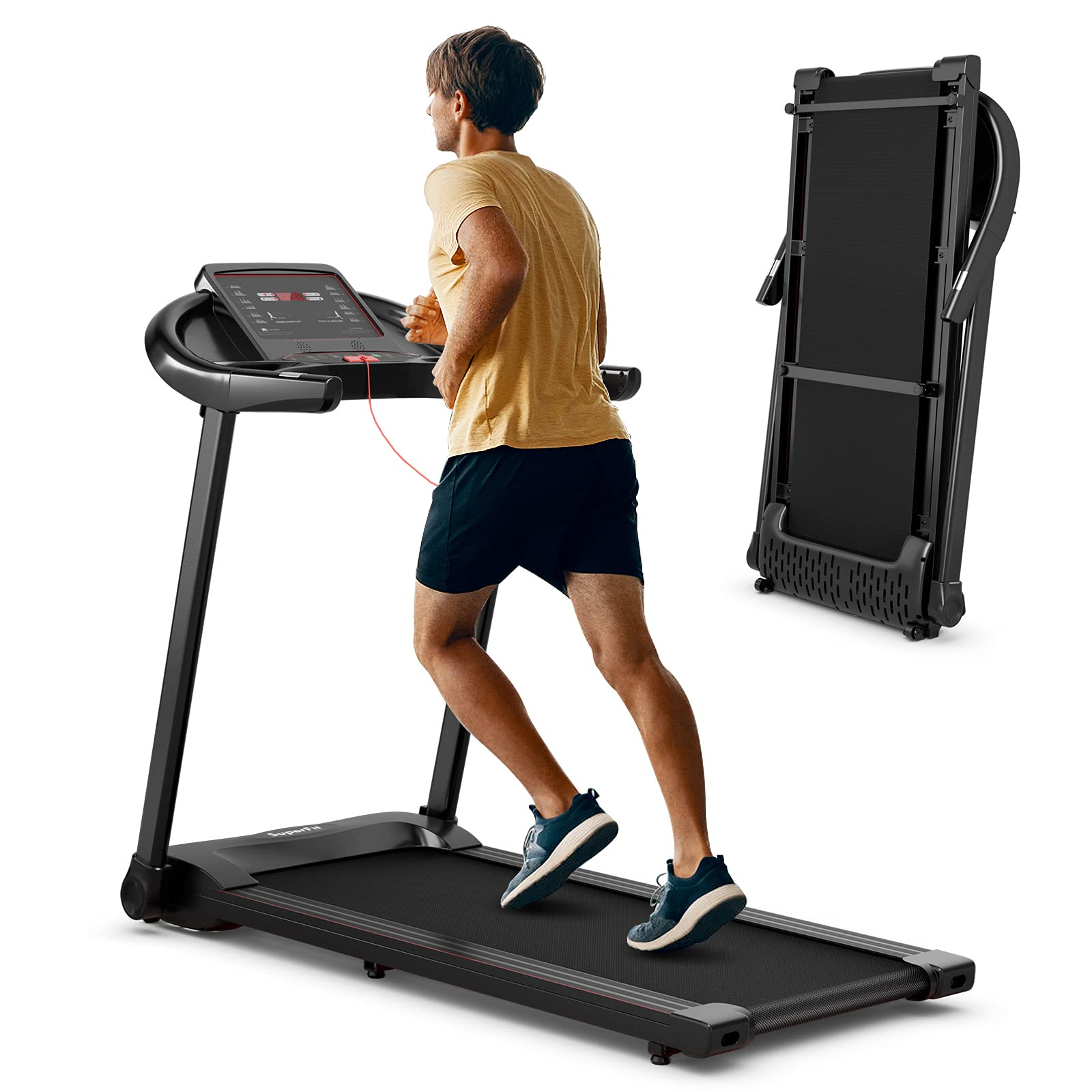Goplus 2.25HP Electric Folding Treadmill Portable Superfit Treadmill GoplusUS
