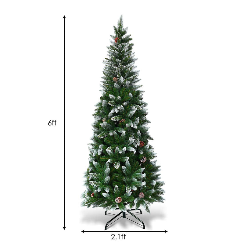 Load image into Gallery viewer, 5ft, 6FT 7.5FT Artificial Pencil Christmas Tree - GoplusUS
