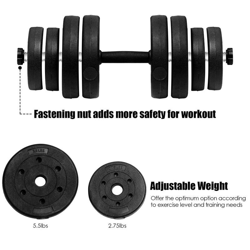 Load image into Gallery viewer, Adjustable Dumbbell Barbell Weight Pair 66 lbs - GoplusUS
