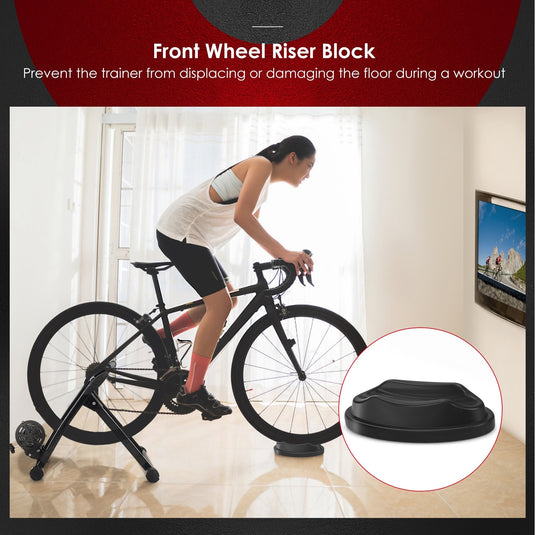Bike Trainer Stand, Indoor Steel Exercise Bicycle Trainers with Magnetic Flywheel - GoplusUS