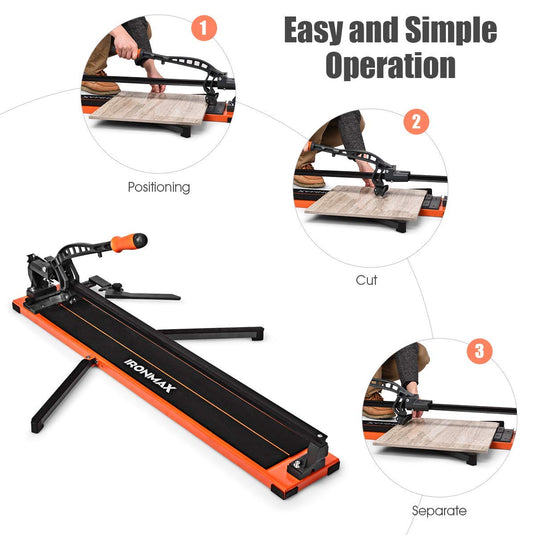 Goplus 36-Inch Manual Tile Cutter, Professional Tile Cutter with Tungsten Carbide Cutting Wheel - GoplusUS
