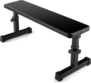 Goplus Flat Weight Bench, Workout Utility Bench w/ 5-Level Adjustable Height - GoplusUS