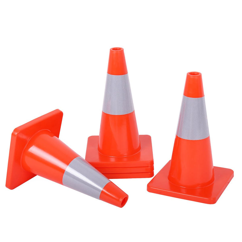 Load image into Gallery viewer, 5PCS Traffic Cones, 18&quot; PVC Safety Road Parking Cones Driving Construction Cones - GoplusUS
