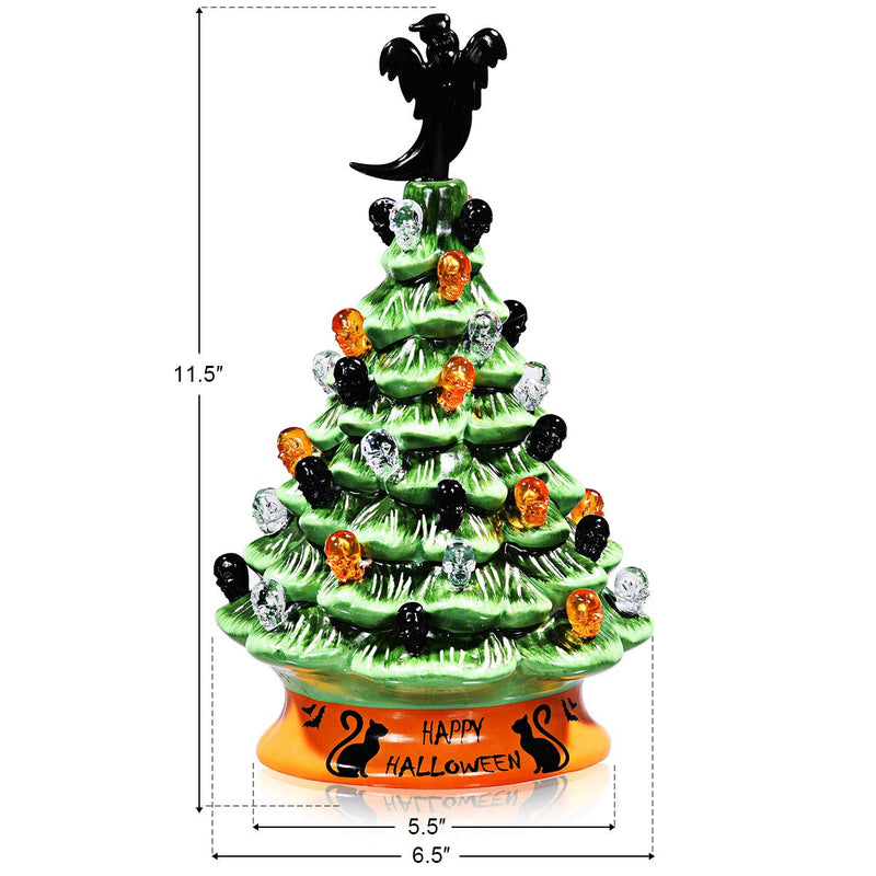 Load image into Gallery viewer, 11.5&quot; Battery Powered Hand-Painted Ceramic Tabletop Christmas Tree - GoplusUS
