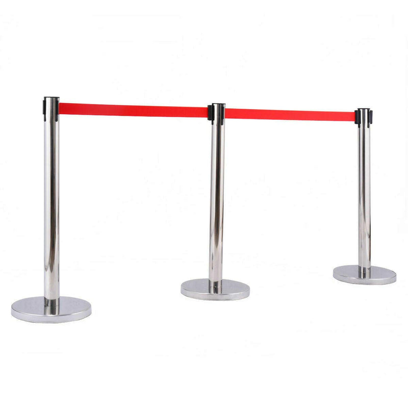 Load image into Gallery viewer, 6Pcs Stanchion Post Crowd Control Barrier Stainless Steel Stanchions - GoplusUS
