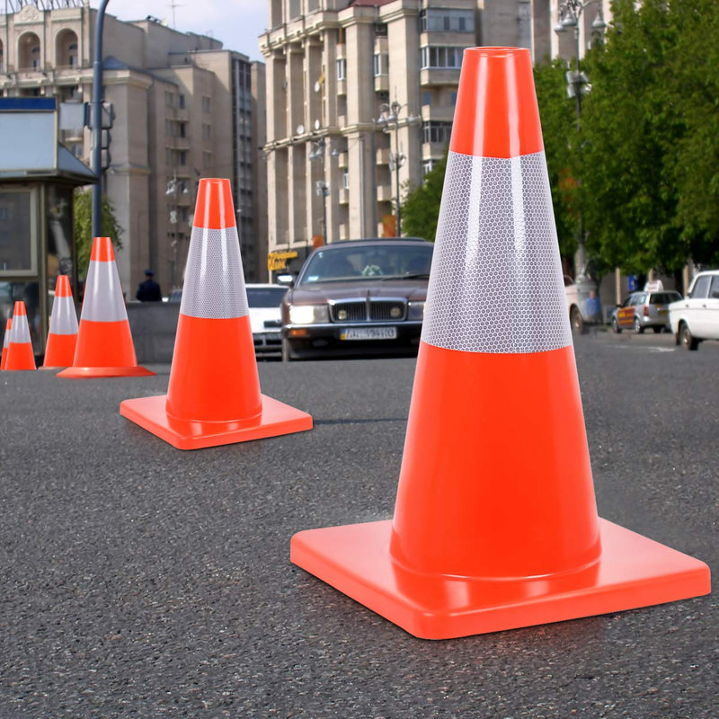 Load image into Gallery viewer, 5PCS Traffic Cones, 18&quot; PVC Safety Road Parking Cones Driving Construction Cones - GoplusUS
