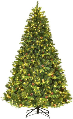 Pre-Lit Artificial Christmas Tree Premium Spruce Hinged Tree with 540 LED Lights