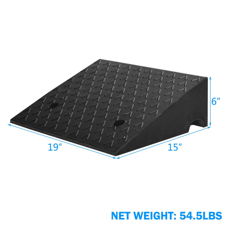 Load image into Gallery viewer, 2PCS Rubber Car Curb Ramps, 6&quot; Rise Portable Lightweight Threshold Ramp Set - GoplusUS
