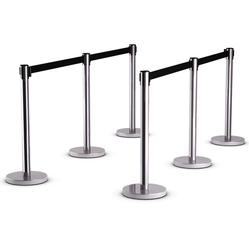Load image into Gallery viewer, 6Pcs Stanchion Post Crowd Control Barrier Stainless Steel Stanchions - GoplusUS
