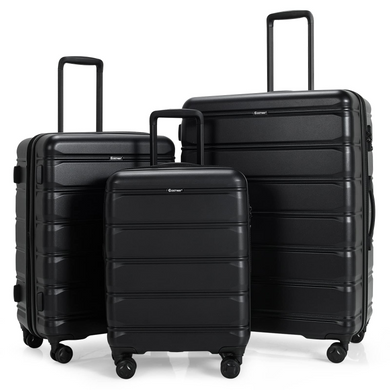 Goplus 3 Piece Luggage Set, Expandable Spinner Suitcase - GoplusUS