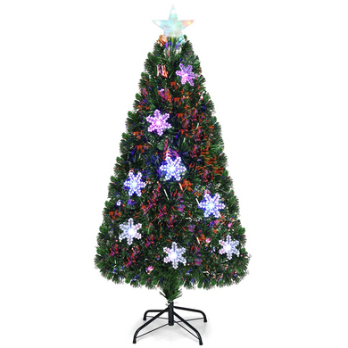 Goplus Pre-Lit Fiber Optic Artificial Christmas Tree - GoplusUS