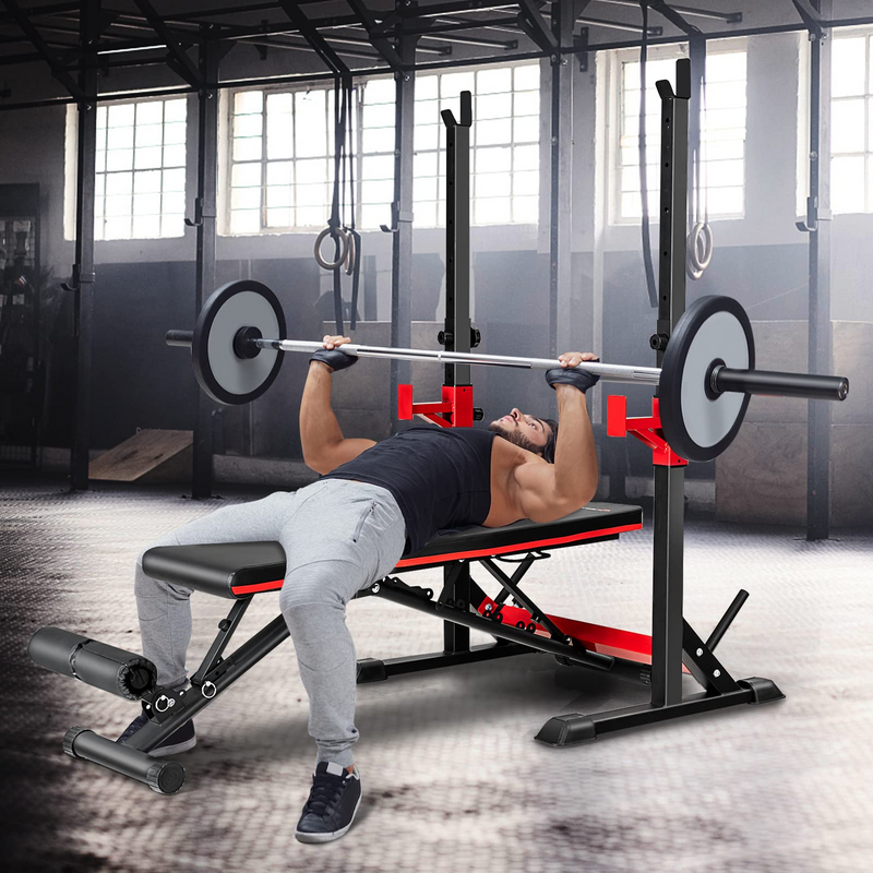 Load image into Gallery viewer, Goplus Adjustable Olympic Weight Bench Press Set - GoplusUS
