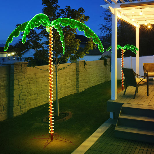 Lighted Palm Trees for Outside Patio - GoplusUS