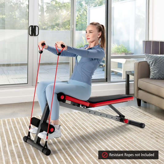 Goplus Adjustable Weight Bench, Workout Bench with 9-Level Adjustable Backrest - GoplusUS