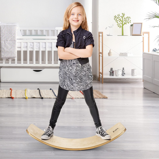 35Inch Wooden Balance Board for Kids & Adults Support 660LBS - GoplusUS