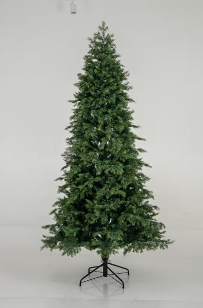 Goplus 7.5ft Artificial Christmas Tree, Unlit Green Hinged Xmas Full Tree with 1019 Lush Branch Tips