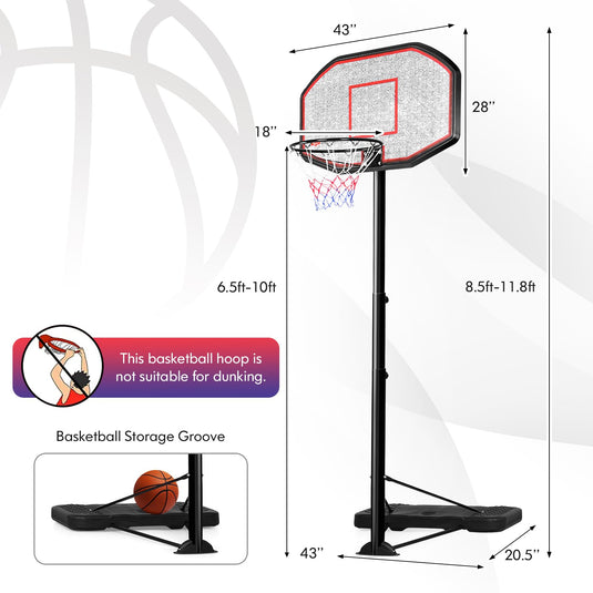 Goplus Portable Basketball Hoop Outdoor