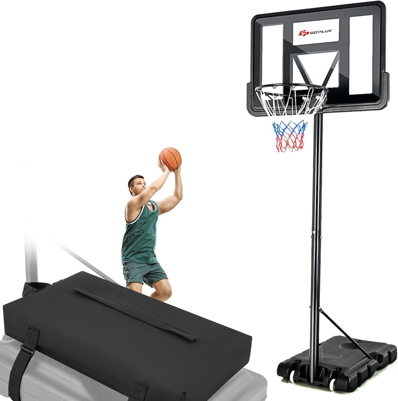 Load image into Gallery viewer, Goplus Portable Basketball Hoop Outdoor, 4.5FT-10FT Height Adjustable Basketball Goal System
