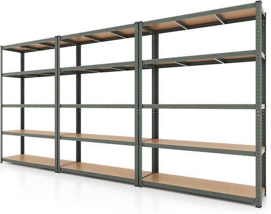 Goplus 5 Tier Adjustable Garage Shelving Unit, 2200 lbs Max Load, 47”W x 16”D x 71”H Multipurpose Organizing Shelf