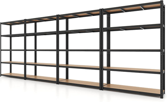 Goplus 5 Tier Adjustable Garage Shelving Unit, 2200 lbs Max Load, 47”W x 16”D x 71”H Multipurpose Organizing Shelf