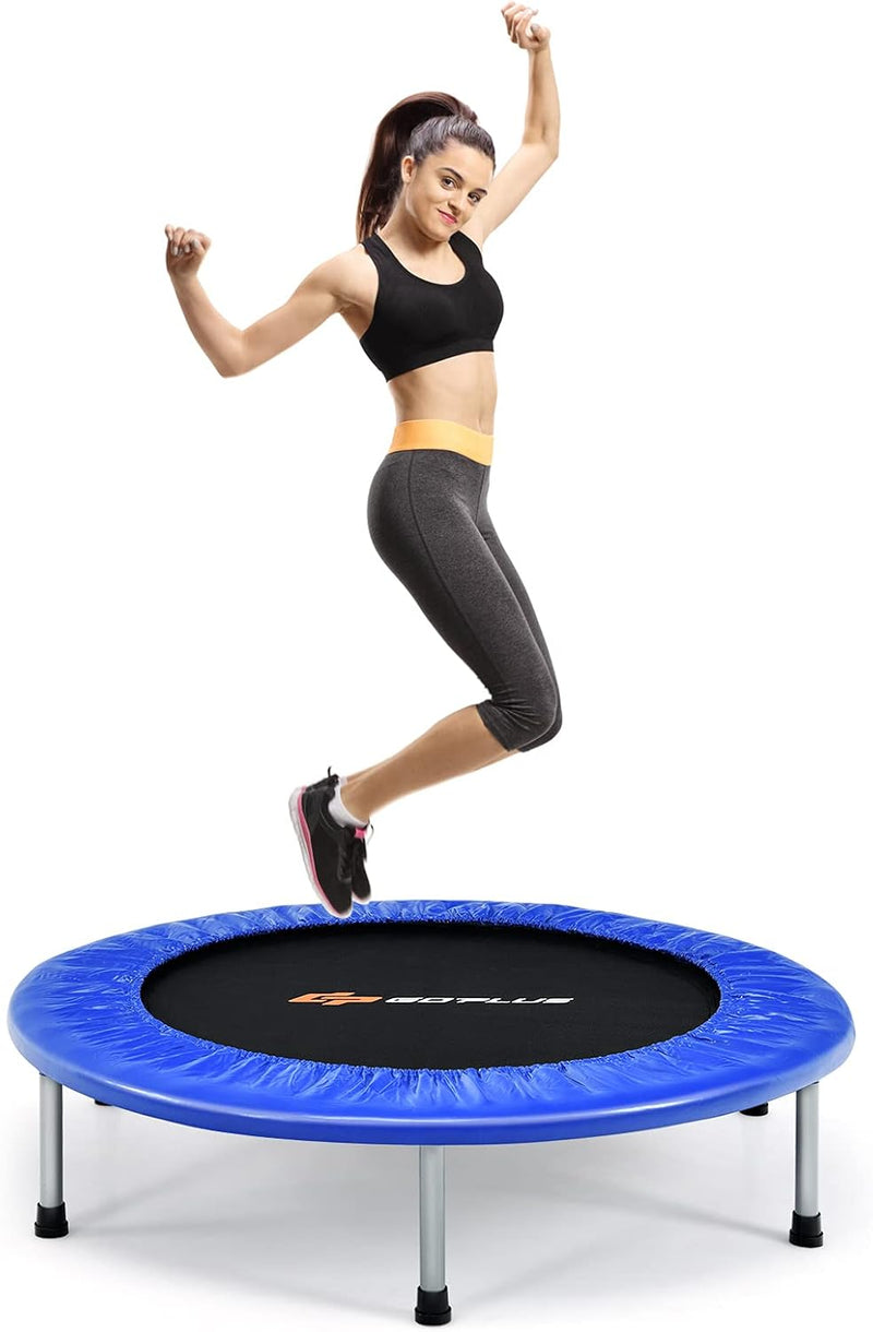 Load image into Gallery viewer, Goplus Mini Folding Trampoline, 36inch Foldable Fitness Rebounder for Adults
