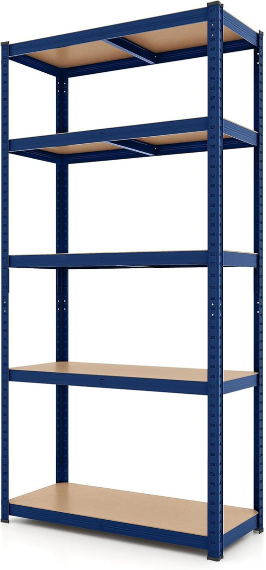 Goplus 5 Tier Adjustable Garage Shelving Unit,2000 lbs Max Load, 35”W x 16”D x 71”H Multipurpose Organizing Shelf for Warehouse, Shed, Pantry