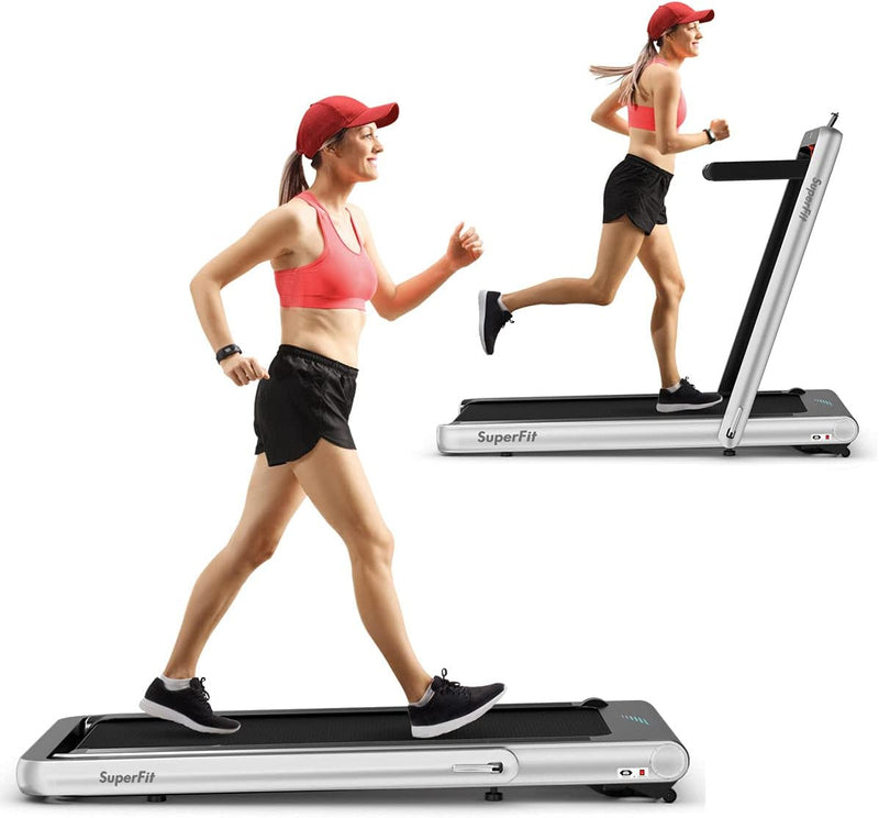 Load image into Gallery viewer, Goplus 2 in 1 Folding Treadmill, 4.75HP Superfit Under Desk Electric Treadmill with APP Control
