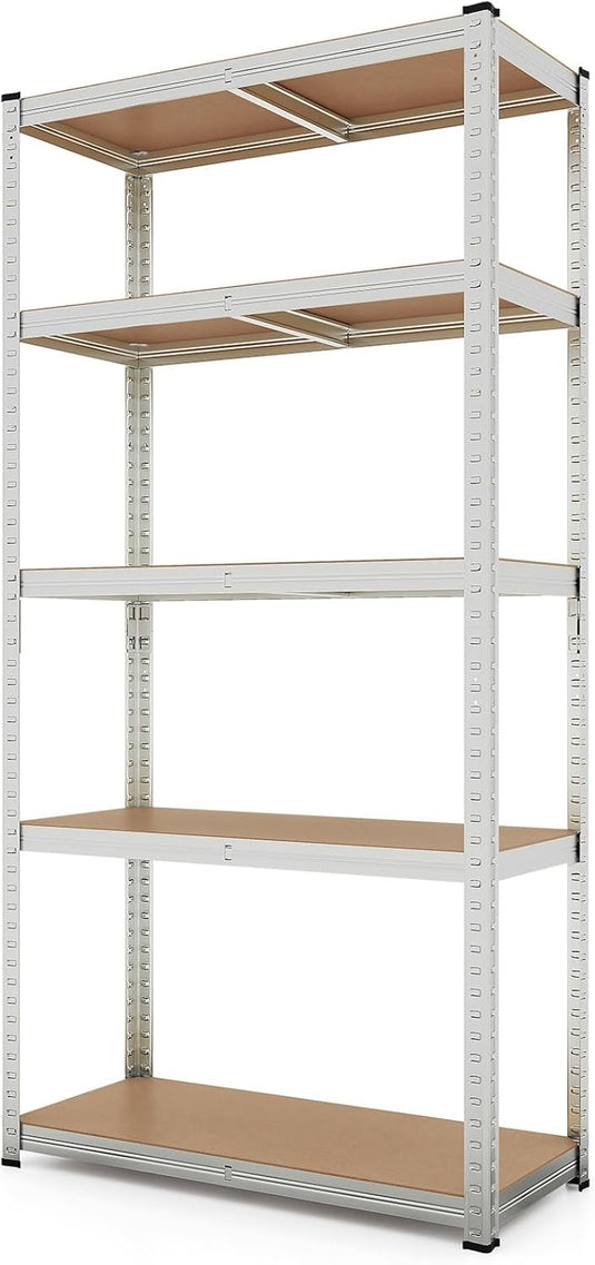 Goplus 5 Tier Adjustable Garage Shelving Unit,2000 lbs Max Load, 35”W x 16”D x 71”H Multipurpose Organizing Shelf for Warehouse, Shed, Pantry