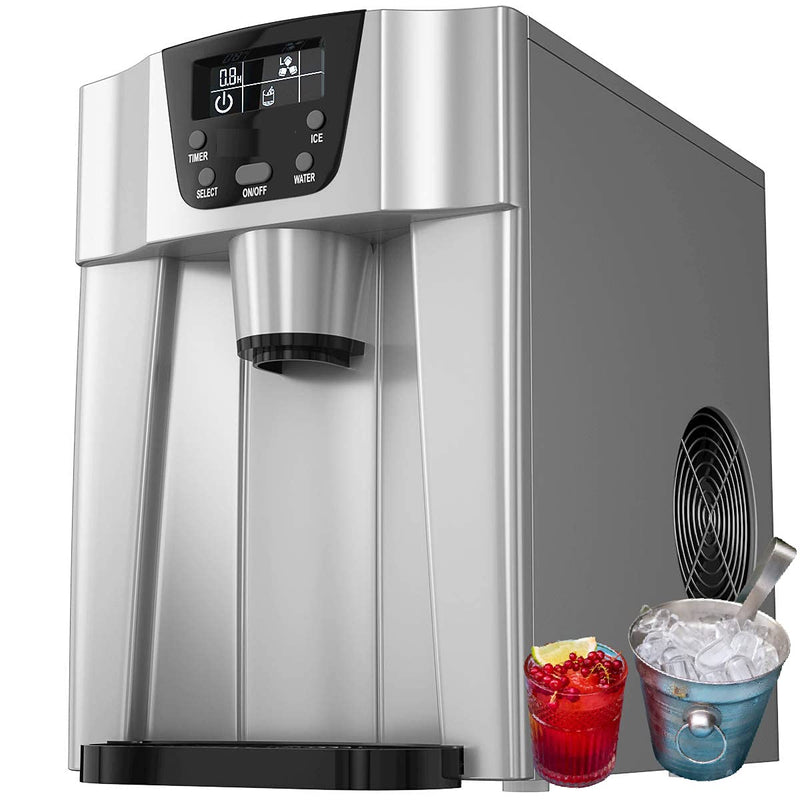 Load image into Gallery viewer, 2 in 1 Ice Maker with Water Dispenser, Countertop Ice Cube Maker with LED Display, 9 Cubes Ready in 6-12 Min
