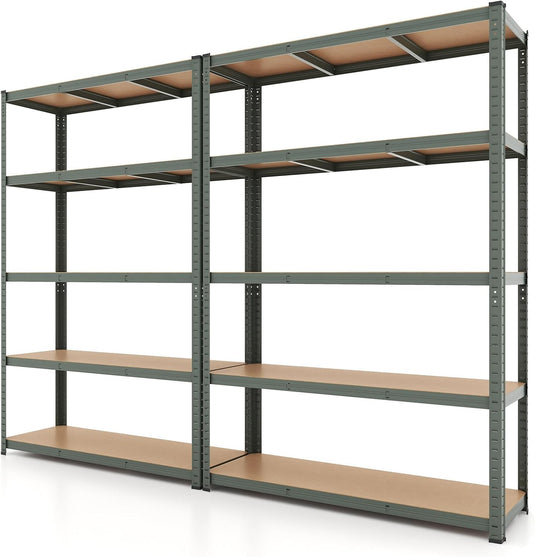 Goplus 5 Tier Adjustable Garage Shelving Unit, 2200 lbs Max Load, 47”W x 16”D x 71”H Multipurpose Organizing Shelf