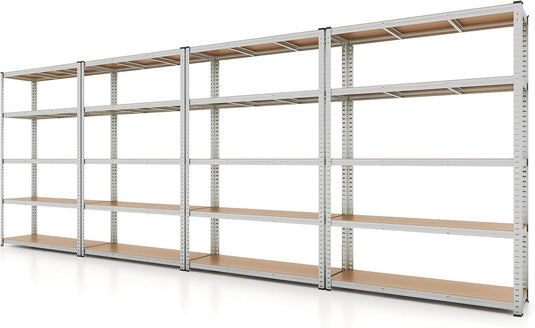 Goplus 5 Tier Adjustable Garage Shelving Unit, 2200 lbs Max Load, 47”W x 16”D x 71”H Multipurpose Organizing Shelf