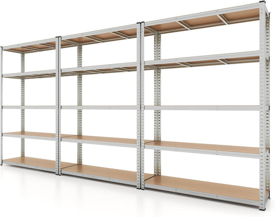 Goplus 5 Tier Adjustable Garage Shelving Unit, 2200 lbs Max Load, 47”W x 16”D x 71”H Multipurpose Organizing Shelf