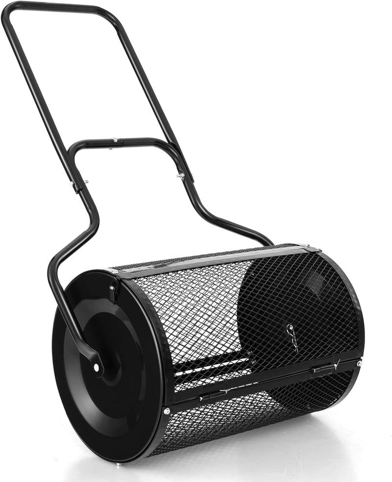 Load image into Gallery viewer, Goplus 24 inch Compost Spreader for Lawn, Lightweight Metal Mesh Lawn Roller Double Side Latches for Topdressing &amp; Seedling
