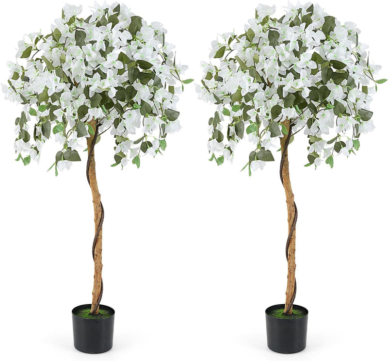 Load image into Gallery viewer, Goplus 4.5FT Bougainvillea Artificial Tree, Fake Potted Plant w/ 312 Flowers
