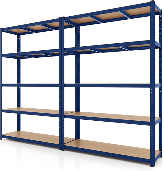 Goplus 5 Tier Adjustable Garage Shelving Unit, 2200 lbs Max Load, 47”W x 16”D x 71”H Multipurpose Organizing Shelf