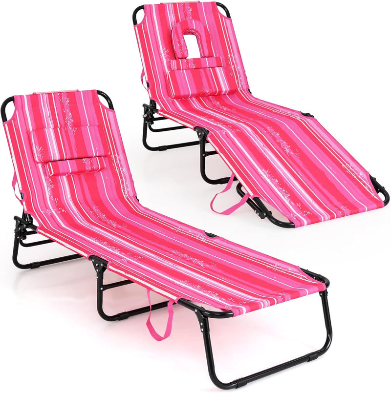 Load image into Gallery viewer, Goplus Beach Chaise Lounge Chair
