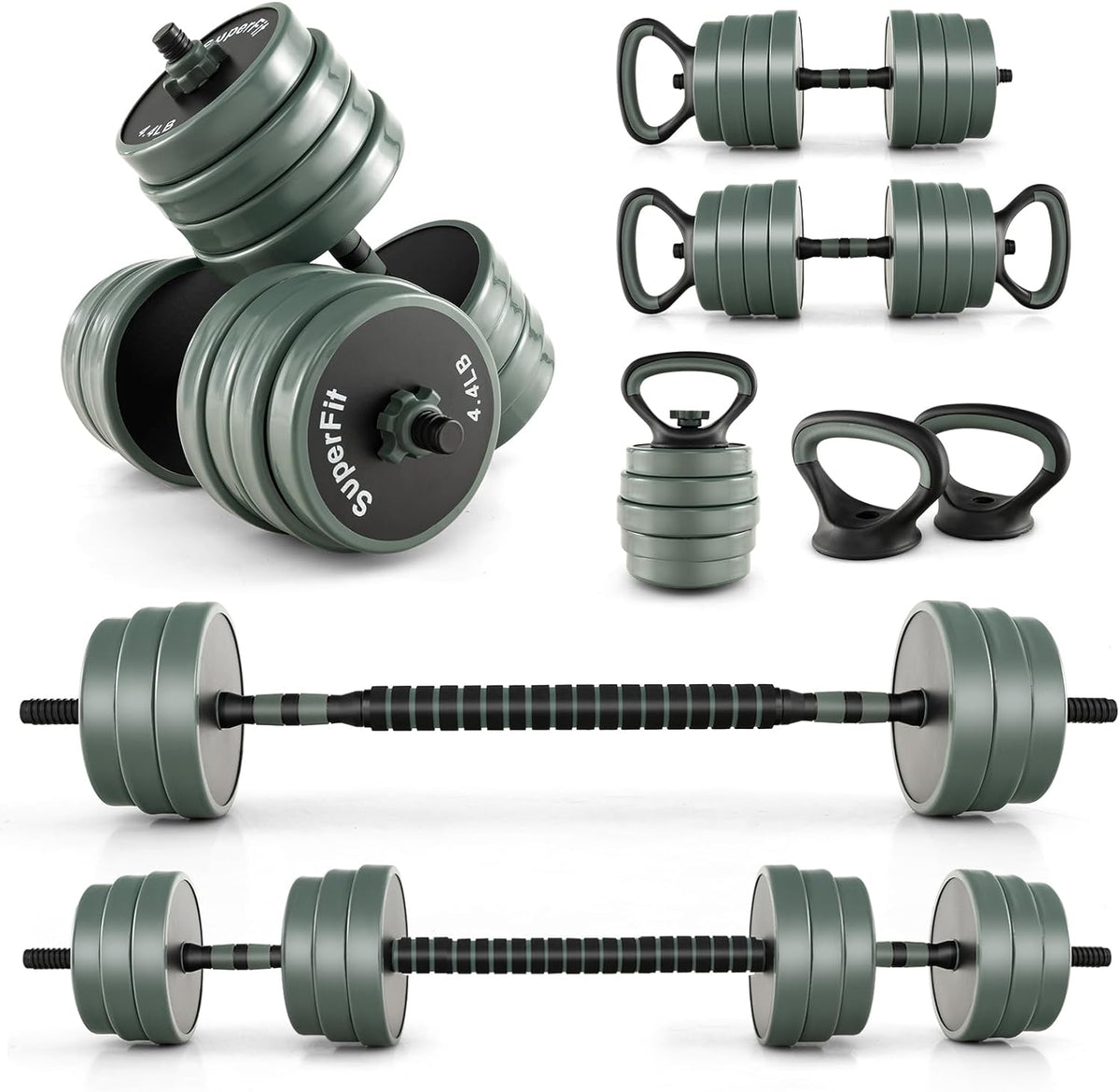 Goplus Adjustable Dumbbell Set, 92 LBS Free Weight Set w/Connector