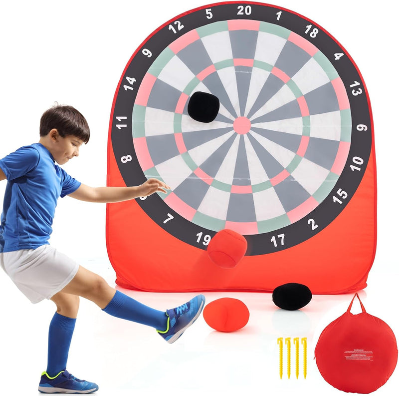 Load image into Gallery viewer, Goplus Giant Kick Darts, Large Dart Board w/ 4 Kick Balls, Carrying Bag
