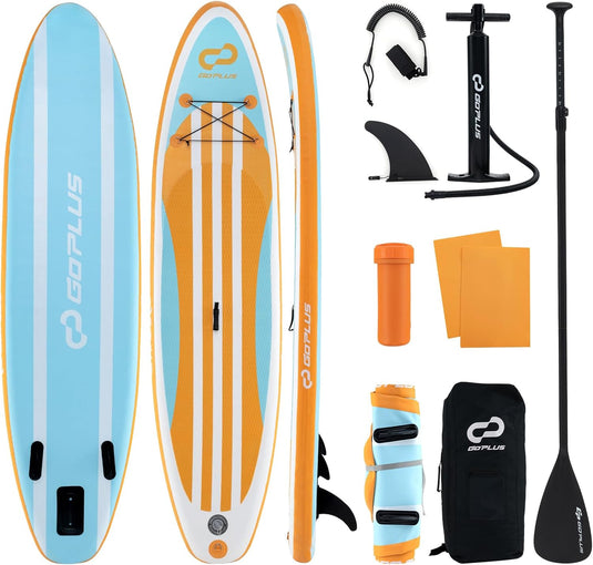 Goplus Inflatable Stand Up Paddle Board, 11FT SUP with Accessory Pack