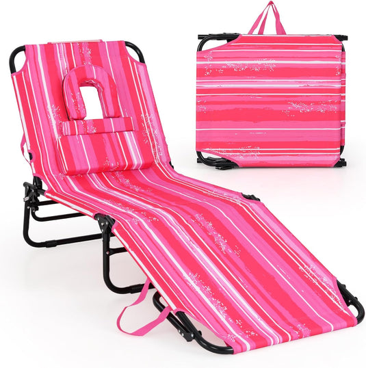 Goplus Beach Chaise Lounge Chair