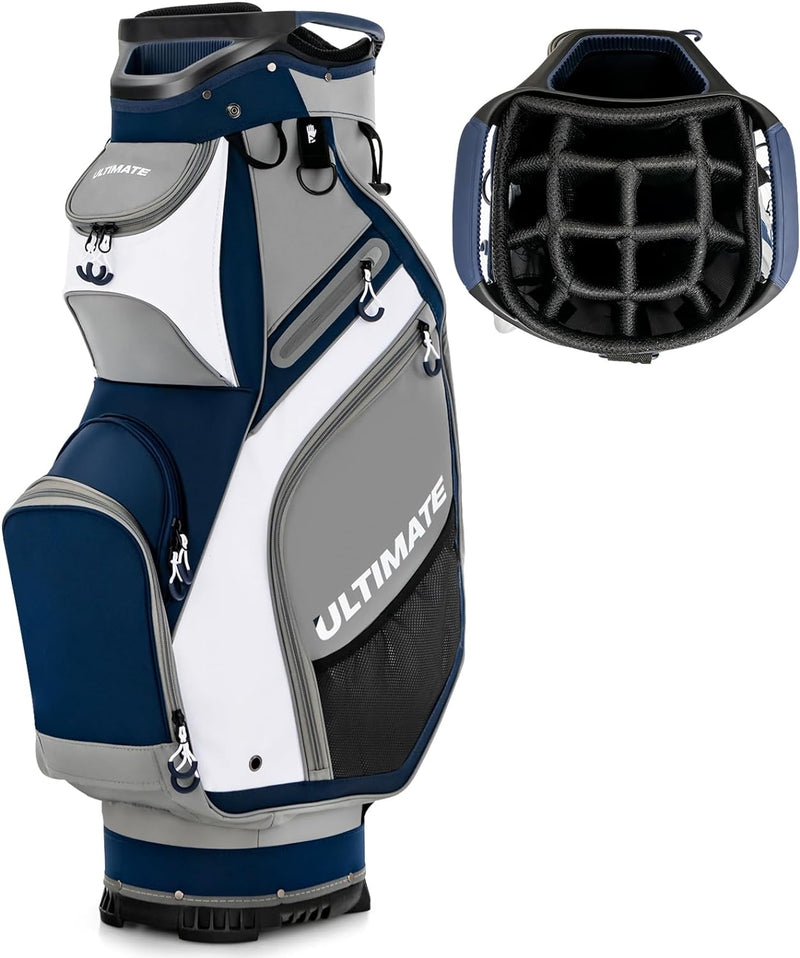 Load image into Gallery viewer, Goplus Golf Cart Bag with 14-Way Top Organizers, Lightweight Portable Golf Club Bag
