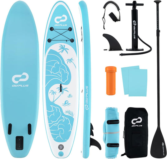 Goplus Inflatable Stand Up Paddle Board, 11FT SUP with Accessory Pack