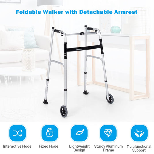 Foldable Standard Walker - GoplusUS
