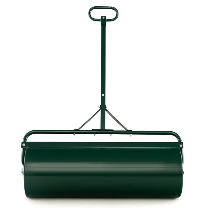 Goplus Lawn Roller, Push/Tow-Behind Lawn Roller, 17 Gallon/63L Water/Sand-Filled Sod Roller with Detachable Gripping Handle
