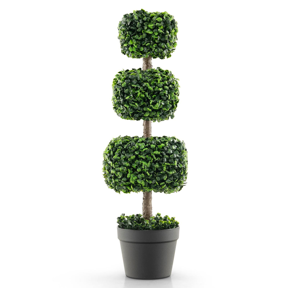 Goplus 35” Artificial Boxwood Topiary Tree